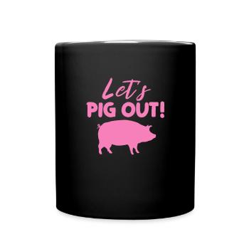 Cochon - Mug uni - noir - Devant