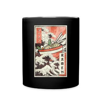 Ramen Kanagawa Wave Vaporwave Aesthetic Taste - Full Colour Mug - black - Front