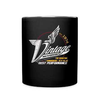 Vintage 1974 Anniversaire Né 1974 Hommes - Mug uni - noir - Devant