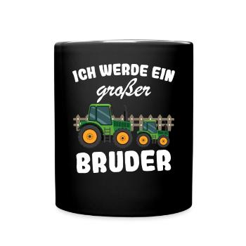 Ich Werde Großer Bruder 2025 Nachwuchs Verkünden - Tasse einfarbig - Schwarz - Vorne
