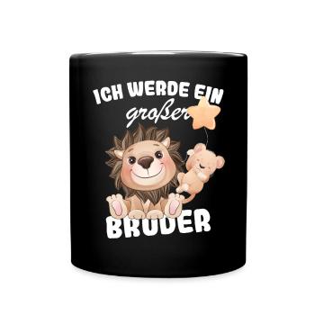 Ich Werde Großer Bruder 2025 Nachwuchs Verkünden - Tasse einfarbig - Schwarz - Vorne