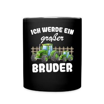 Ich Werde Großer Bruder 2025 Nachwuchs Verkünden - Tasse einfarbig - Schwarz - Vorne