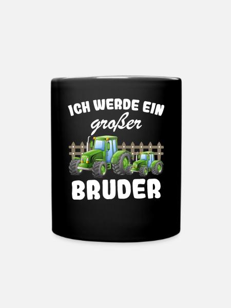 Ich Werde Großer Bruder 2025 Nachwuchs Verkünden - Tasse einfarbig - Schwarz