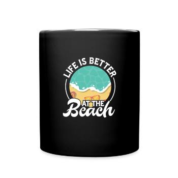 Strand - Tasse einfarbig - Schwarz - Vorne