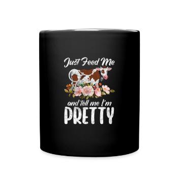 Cow Cow Cows Farm Farmer Gift - Full Colour Mug - black - Front