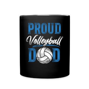 Volleyball Player Team Dad Father - Tasse einfarbig - Schwarz - Vorne