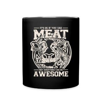 Vegetarian Life Vaitarian Vegan - Full Colour Mug - black - Front