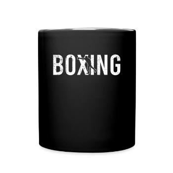 Boxen boxing - Tasse einfarbig - Schwarz - Vorne