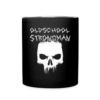 Oldschool Strongman Powerlifting Bodybuilding - Tasse einfarbig - Schwarz - Vorne