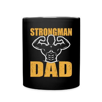Strongman Dad Fitness Powerlifter Bodybuilding - Tasse einfarbig - Schwarz - Vorne