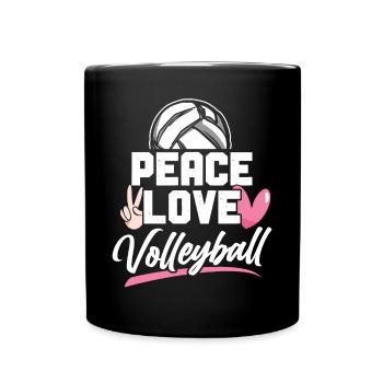 Volleyball Player Team Vintage - Full Colour Mug - black - Front