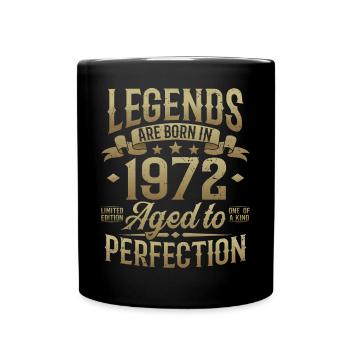 Né en 1972 Legends Cadeau d’anniversaire - Mug uni - noir - Devant