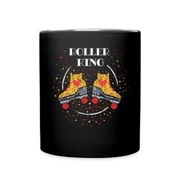 Roller King Rollschuhe Rollschuhlaufen - Tasse einfarbig - Schwarz - Vorne