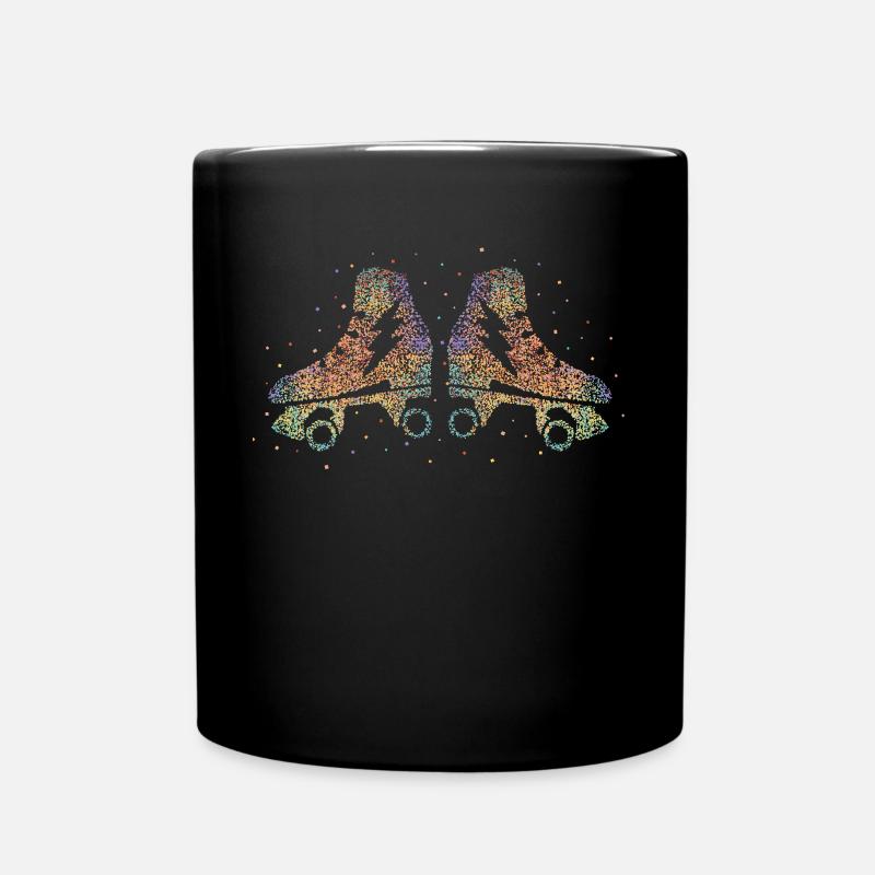 Rollschuhe Rollschuhlaufen Rollkunstlauf - Tasse einfarbig - Schwarz
