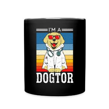 I'm A Dogtor Veterinarian Animal Doctor Future Vet - Full Colour Mug - black - Front