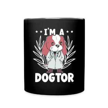 I'm A Dogtor Veterinarian Animal Doctor Future Vet - Full Colour Mug - black - Front