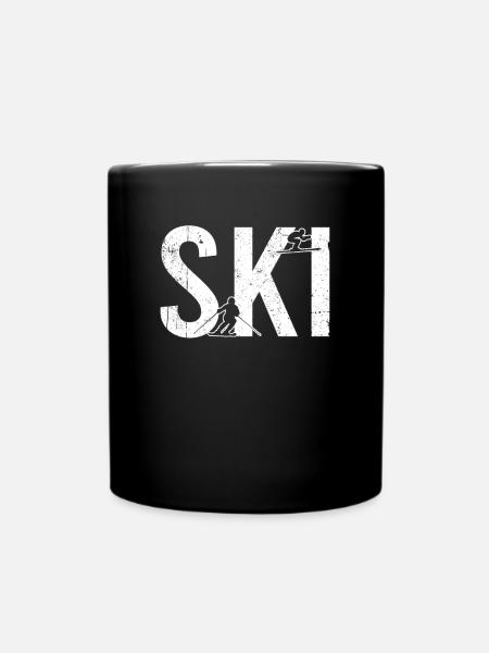 Ski - Tasse einfarbig - Schwarz