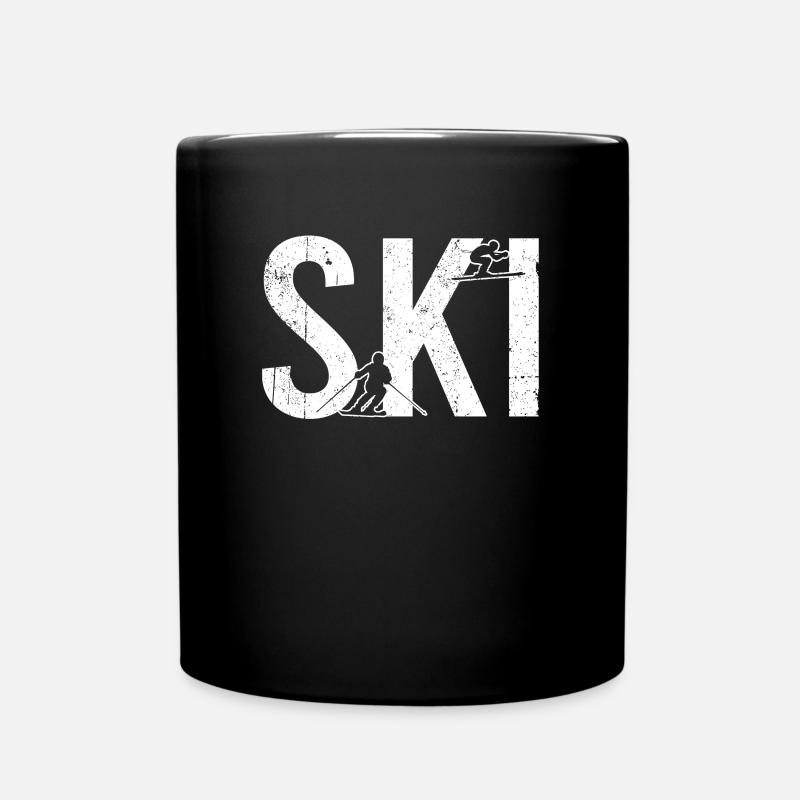 Ski - Tasse einfarbig - Schwarz