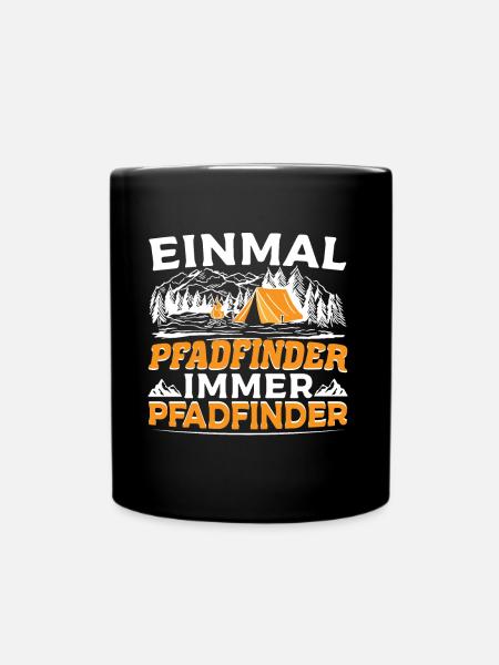 Einmal Pfadfinder Immer Pfadfinder - Tasse einfarbig - Schwarz