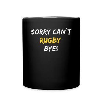 Rugby Spruch Rugby Fan Rugby Spieler Rugby - Tasse einfarbig - Schwarz - Vorne