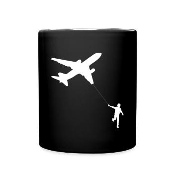Aircraft Airline Pilot Aviation Gift - Full Colour Mug - black - Front