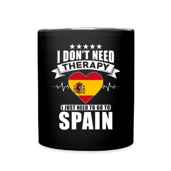 Espagne Je n’ai pas besoin de thérapie - Mug uni - noir - Devant