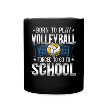 Joueur de volleyball Équipe Vintage - Mug uni - noir - Devant