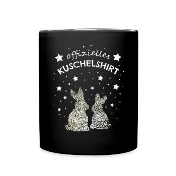 Offizielles Kuschelshirt Hasen Häschen - Tasse einfarbig - Schwarz - Vorne