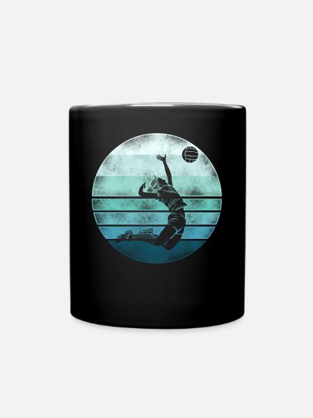 Volleyball Player Team Retro - Tasse einfarbig - Schwarz