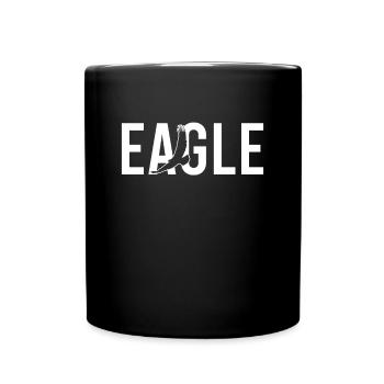Adler eagle - Tasse einfarbig - Schwarz - Vorne