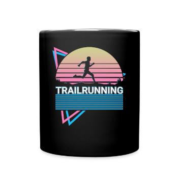 Trail Running Trail Runner Rétro - Mug uni - noir - Devant