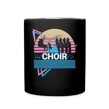 Chant choral rétro - Mug uni - noir - Devant