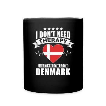 Danemark Je n’ai pas besoin de thérapie - Mug uni - noir - Devant