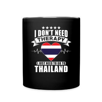 Thaïlande Je n’ai pas besoin de thérapie - Mug uni - noir - Devant
