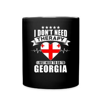 Géorgie Je n’ai pas besoin de thérapie - Mug uni - noir - Devant