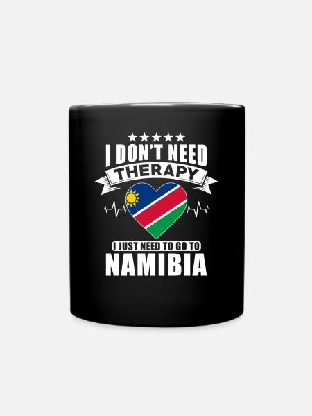 Namibia I do not need Therapy - Tasse einfarbig - Schwarz