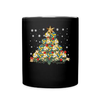 Volleyball Player Team Christmas - Full Colour Mug - black - Front