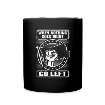 Conception de gauche pour un socialiste - Mug uni - noir - Devant