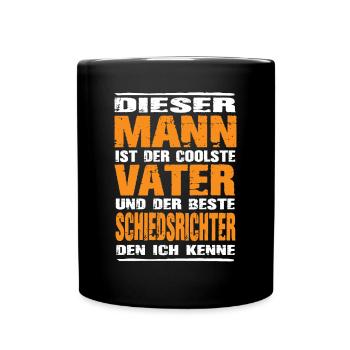 Schiedsrichter - Tasse einfarbig - Schwarz - Vorne