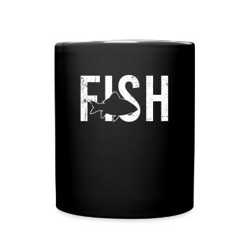 Fisch fish - Tasse einfarbig - Schwarz - Vorne