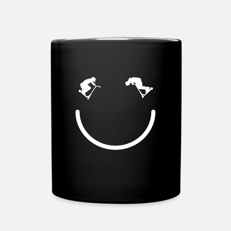 Tretroller Stuntscooter Skaterrampe Tretroller - Tasse einfarbig - Schwarz