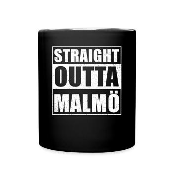 Straight outta Malmö - Full Colour Mug - black - Front