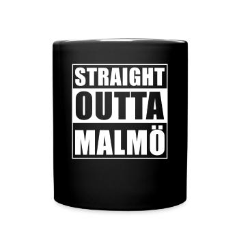 Straight outta Malmö - Full Colour Mug - black - Front