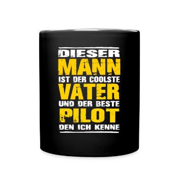 Pilot - Tasse einfarbig - Schwarz - Vorne