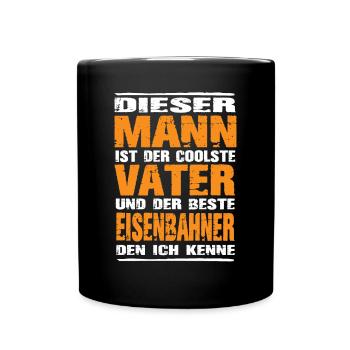 Eisenbahner - Tasse einfarbig - Schwarz - Vorne
