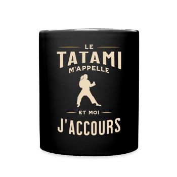 Humour femme art martial accro au sport - Mug uni - noir - Devant