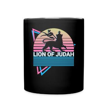 Lion of Judah Jew Jew Hebrew Israelite Israel - Full Colour Mug - black - Front