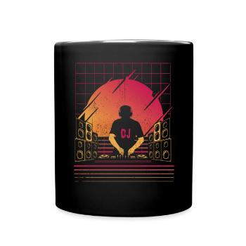 DJ Tshirt pour Party Disc Jockey Rave Techno Mixer - Mug uni - noir - Devant