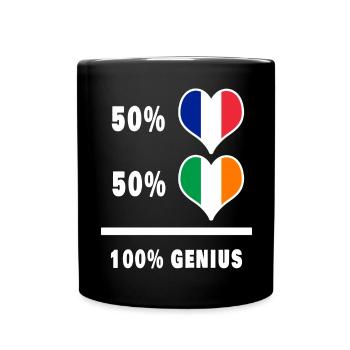 France et Irlande Génie / Présent - Mug uni - noir - Devant