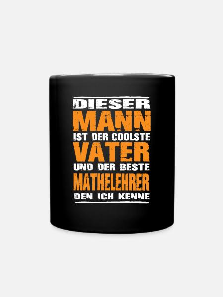 Mathelehrer - Tasse einfarbig - Schwarz